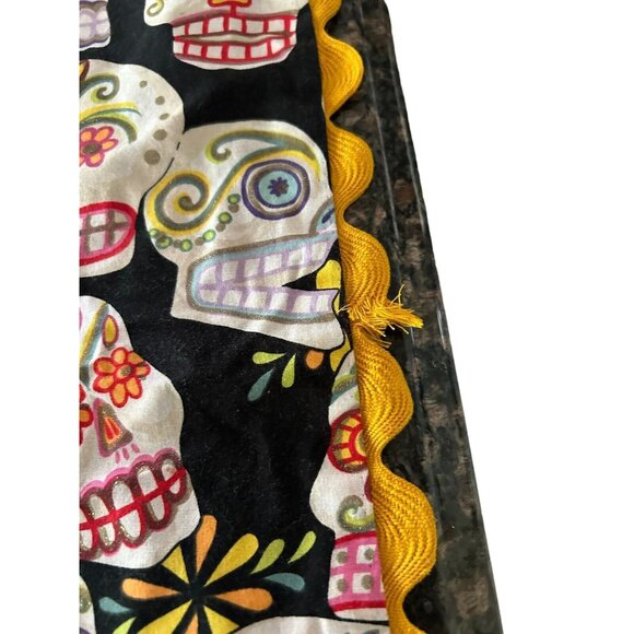Alexander Henry Calaveras Handmade Textile Fabric Table Runner Dresser Scarf - Picture 4 of 6